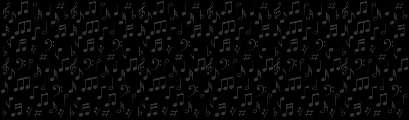 blackboard school of music, musical notes background, Seamless background of notes, Seamless background of notes on black. vector notes background, editable color. book of music cover.eps