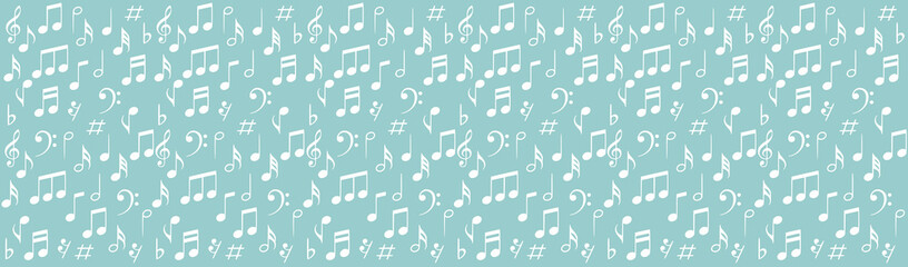 musical notes background, Seamless background of notes, Seamless background of notes on blue. vector notes background, editable color.