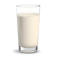 A glass of milk, Isolated, white background