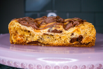 Thick Chocolate Chip Cookie with Drizzle of Chocolate