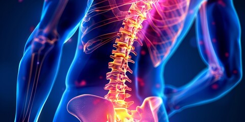 A man is grimacing in pain as he holds his lower back due to a backache