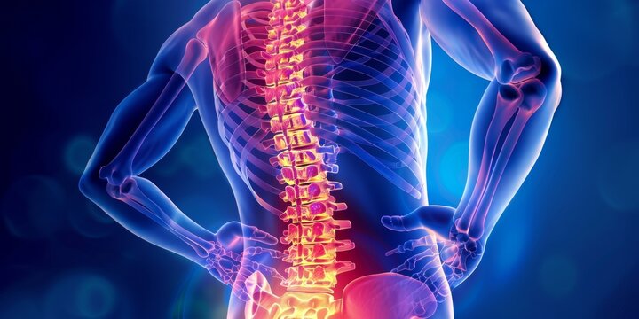 A man is clutching his back in pain due to a backache