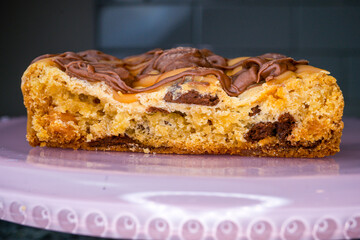 Thick Chocolate Chip Cookie with Drizzle of Chocolate