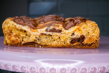 Thick Chocolate Chip Cookie with Drizzle of Chocolate