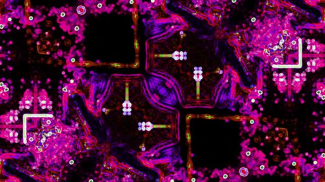kaleidoscopic techno trance forms mesmerize loop