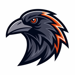 Raven Head Logo vector illustration