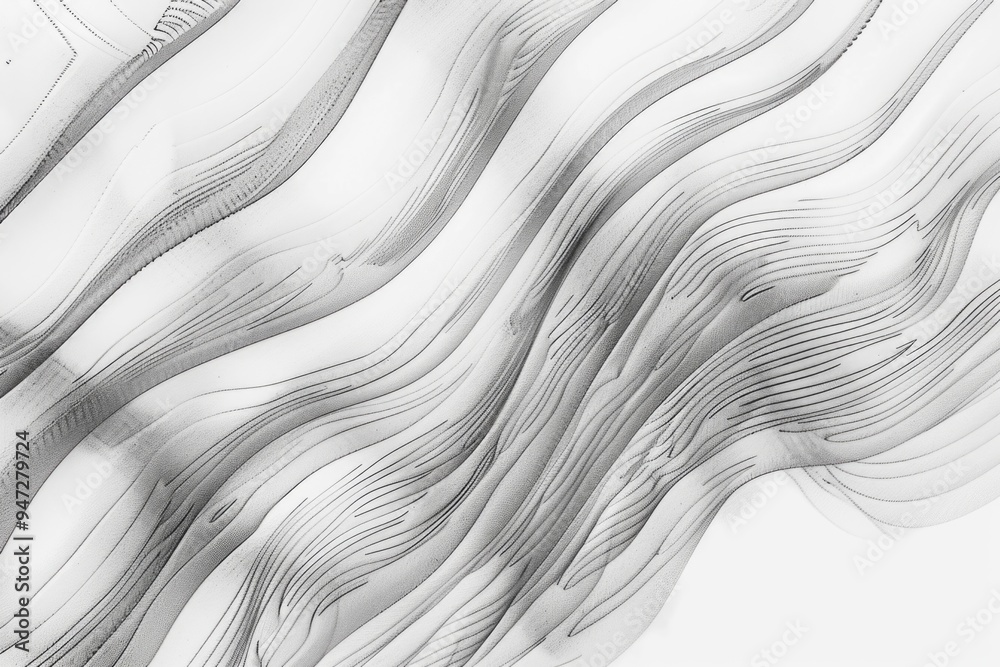 Poster A monochromatic image featuring wavy lines, great for use in abstract art or design projects