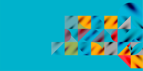 Triangles, round triangles and circles techno art. Vector Illustration For Wallpaper, Banner, Background, Card, Book Illustration, landing page