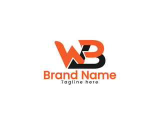 WB Letter Logo design Vector Art, Icons, and Graphics