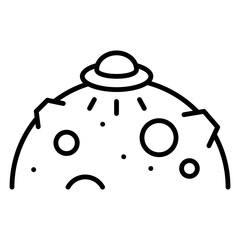 Ufo Line Icon