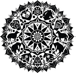 Abstract Expression Mandala Art & Illustration