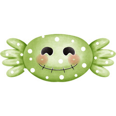 Halloween ghost and candy