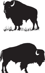 Bison vector silhouette