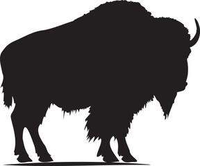 Bison vector silhouette