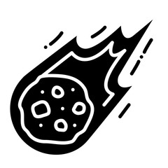 Falling Asteroid Glyph Icon