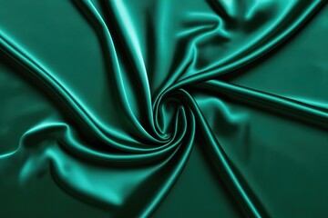 Fototapeta premium Emerald Green Silk Fabric Texture Backdrop for Elegant Design Projects