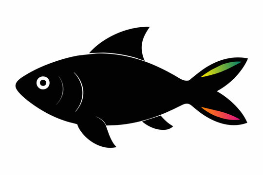 recommend clip art:  Rainbowfish fish silhouette black vector art illustration