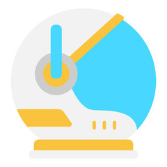 Astronaut Helmet  Flat Icon