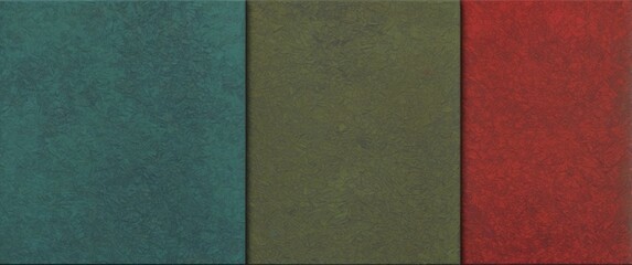 Abstract Textured Background with Teal, Green, and Red Panels