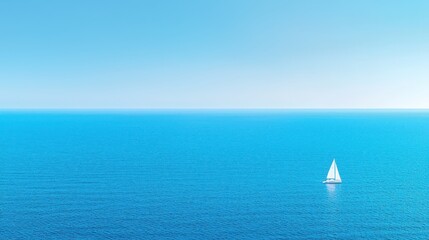 Obraz premium Sailboat on Blue Ocean Water Under Clear Sky