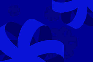 Blue Background with Floral Paper Cutout Design