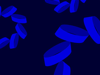 Blue Background with Floral Paper Cutout Design