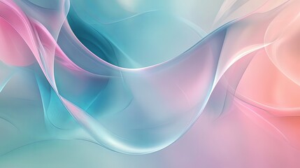 Fototapeta premium Abstract Wavy Lines Background in Pastel Pink and Blue Colors