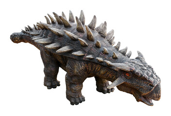 Ankylosaurus is a herbivore genus of armored dinosaurs that lived from the very end of the Cretaceous period. Ankylosaurus has a transparent background. © Around Ball