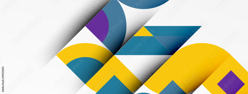Poster modern geometrical abstract background - circles. business or technology presentation design