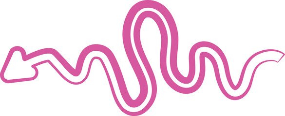 Arrow fun colorful line doodle for children or party celebration design icon with various directions