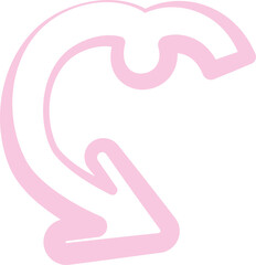 Arrow fun colorful line doodle for children or party celebration design icon with various directions