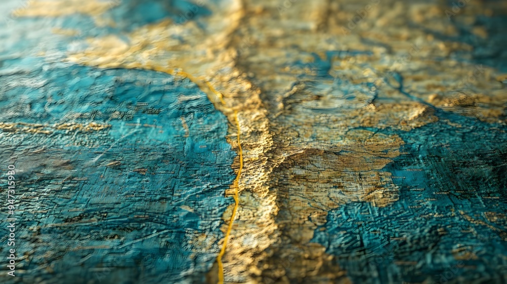 Poster conceptual image of a minimalist map design with a distinct path leading to a destination symbolizin