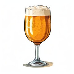 the AI Image Generator, glass of beer isolated on transparent background