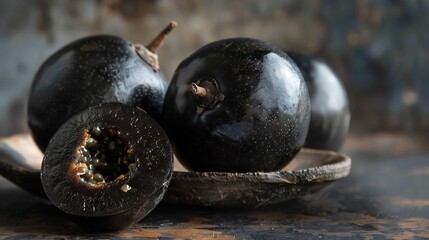 Black Eggplant Still Life