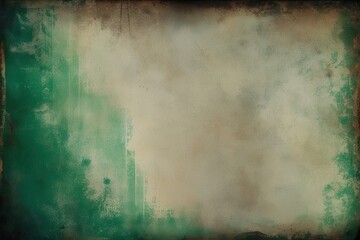 Aged Photocopy Texture with Grime Decay and Faded Green Gradients