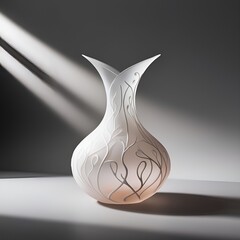 A Delicate minimalistic flower vase is displayed in an HD Windows wallpaper 