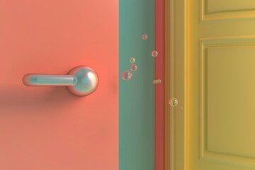 Obraz premium A virus spreading to a doorknob