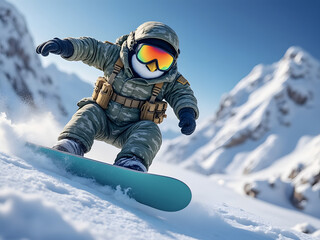 Camouflage Amazing Professional Snowboarding Cool Military Penguin Goggles Backpack