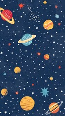 Fototapeta premium vector graphic of space universe pattern