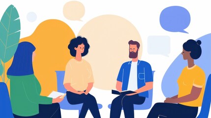 Inclusive workplace environment emphasizing psychological safety, mental health support, and employee wellbeing with diverse team collaboration and trustful communication