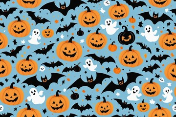 halloween seamless background