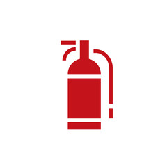 Fire Extinguisher symbol icon. Signs for fire safety. Flat vector illustration red fire extinguisher icon PNG.