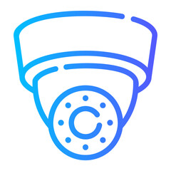 security camera Line Gradient Icon