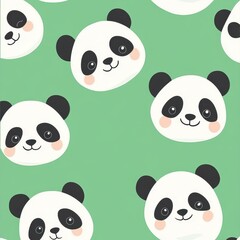 Cute and cuddly kawaii pandas in vibrant patterns bring joy and charm to any design. Perfect for kids and panda lovers