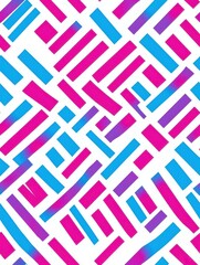 A chic pink and blue geometric pattern, elegantly arranged on a grid for a minimalist and modern touch.