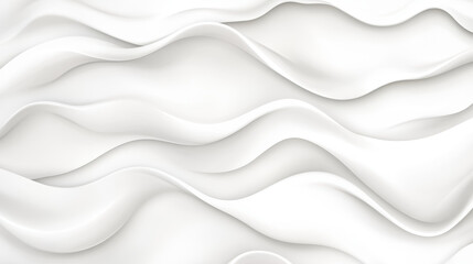 Obraz premium A smooth, modern abstract design featuring white and light gray waves, creating a soft luxury feel for any background.