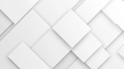 Fototapeta premium Modern tech banner design featuring abstract white and grey geometric shapes with a sleek, glossy finish.