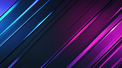 Obraz premium Dive into a sleek, modern design featuring neon blue and purple lights for a techfocused aesthetic. Perfect for abstract banners