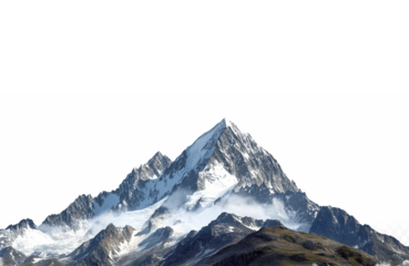 mountain peak in the snow