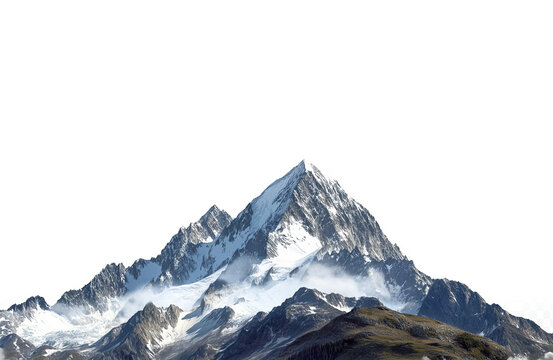 mountain peak in the snow